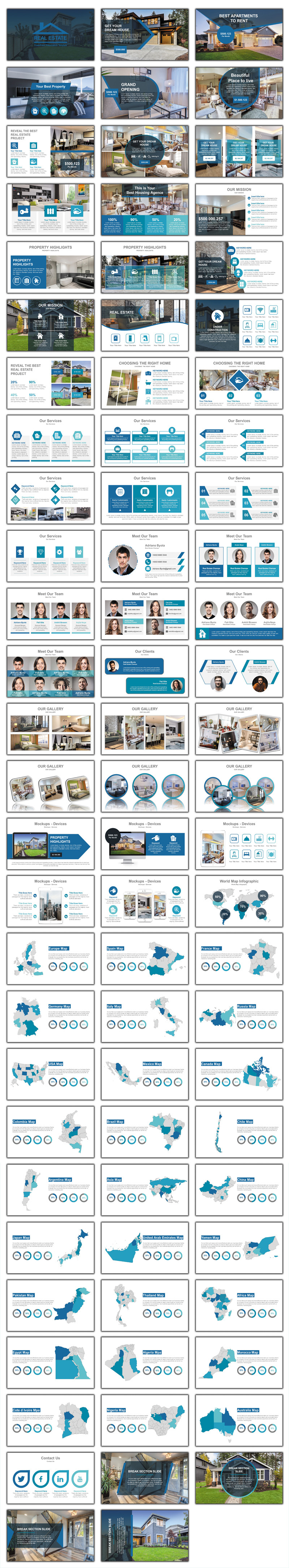 Modello di presentazione di diapositive di Google immobiliare - Caratteristiche Immagine 1