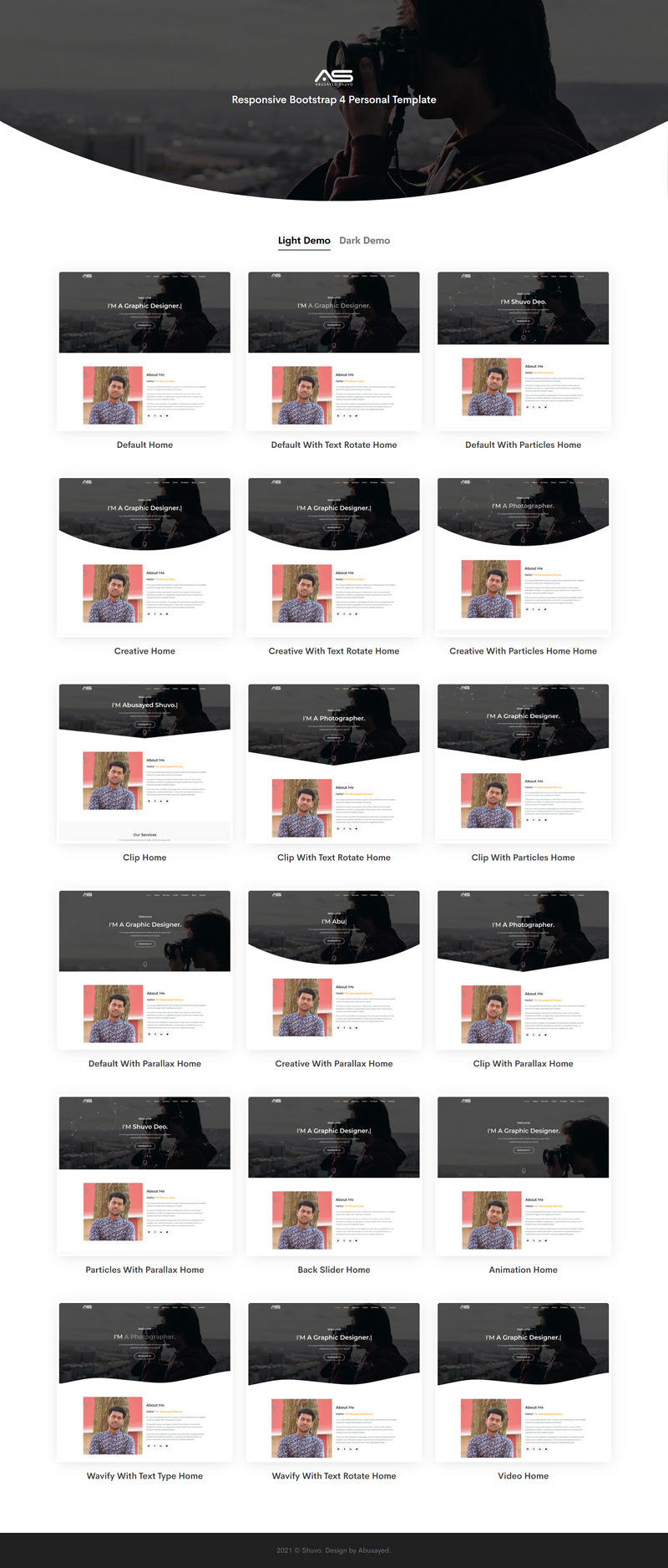 Shuvo - Responsive One Page Portfolio Template - Features Image 1