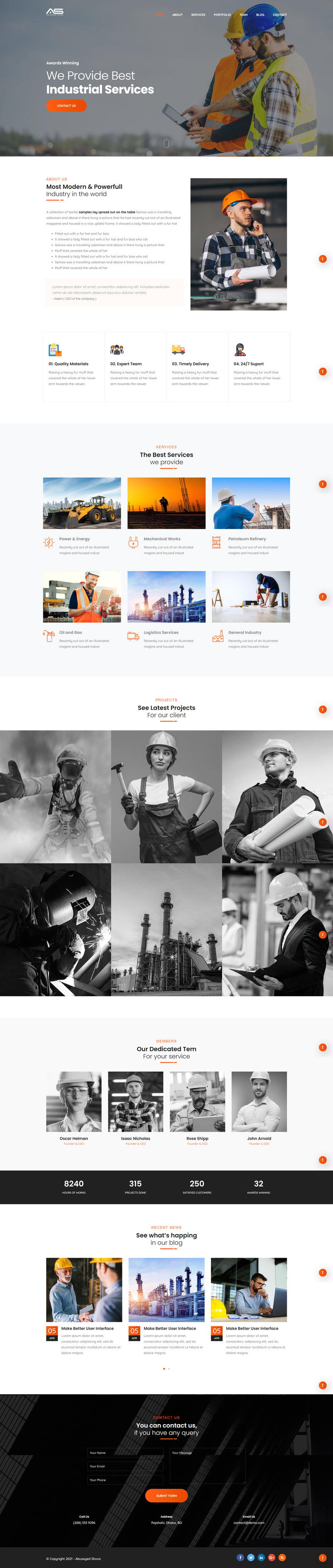 Abu - One Page Industry and Industrial Website Template - Features Image 1