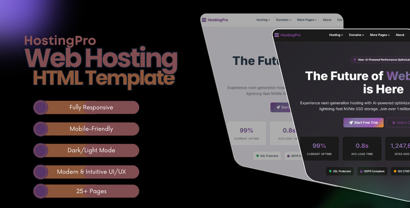 HostingPro - HTML šablona webhostingu - Features Image 1
