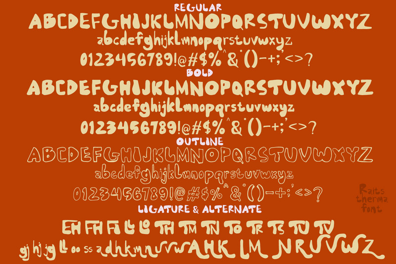 Raits Therma - Fuente manuscrita - Características Imagen 5