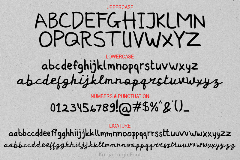 Kooja Luigh Handwritten Font Duo - Features Image 6