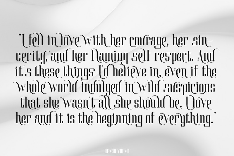 Benso Yolmi Display Serif - Caratteristiche Immagine 4