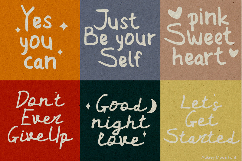 Carattere scritto a mano di Aukrey Mooa - Caratteristiche Immagine 3