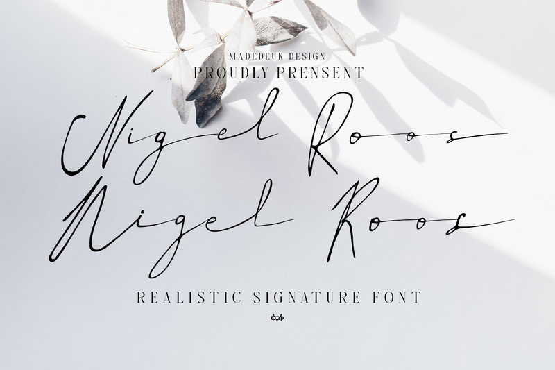 Nigel Roos Signature Font - Features Image 1