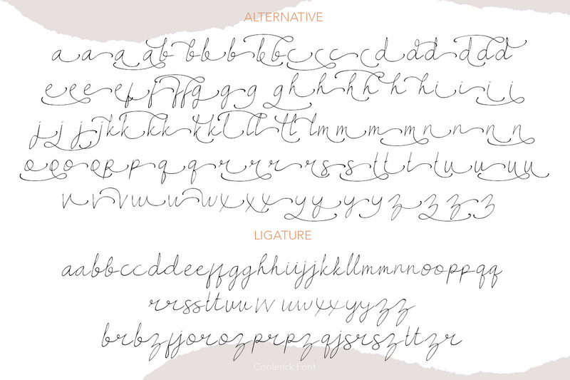 Carattere scritto a mano di Coolerick - Caratteristiche Immagine 7