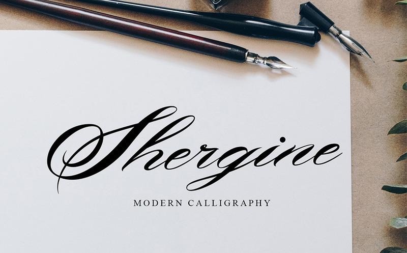 Shergine - piękna czcionka kaligrafii - Obraz funkcji 1
