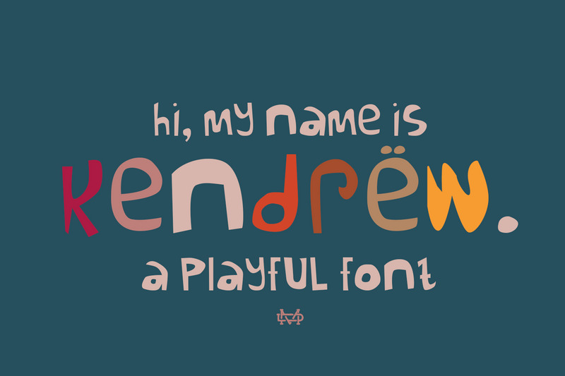 Kendrew Font - Lekfullt teckensnitt - Features Image 1