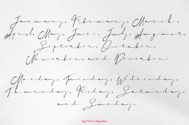 Nigel Roos Signature Font - Features Image 3