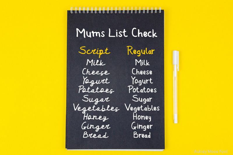 Carattere scritto a mano di Aukrey Mooa - Caratteristiche Immagine 4