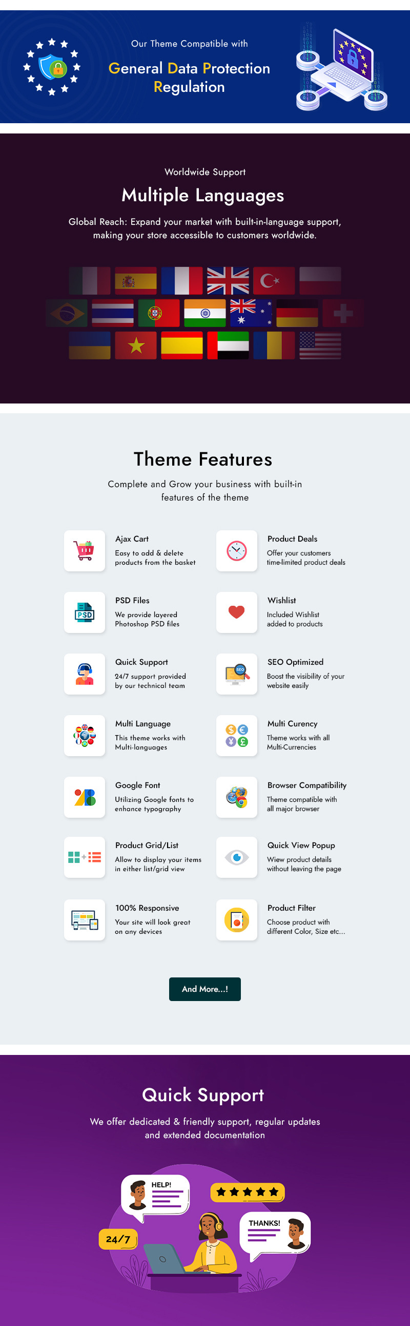 FreshMart – Tema responsivo para Prestashop Elementor para mercearia e produtos orgânicos - Features Image 6