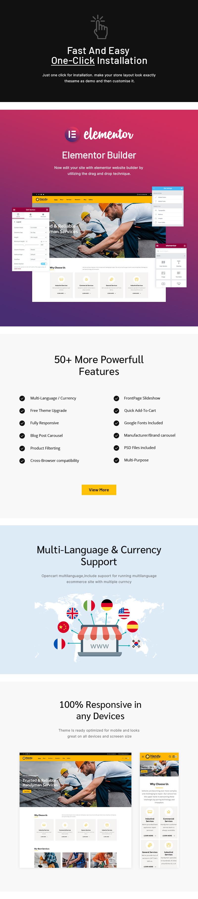 Handyman - Handyman, Plumber, Renovation, Maintenance Service Elementor WordPress Theme - Features Image 1