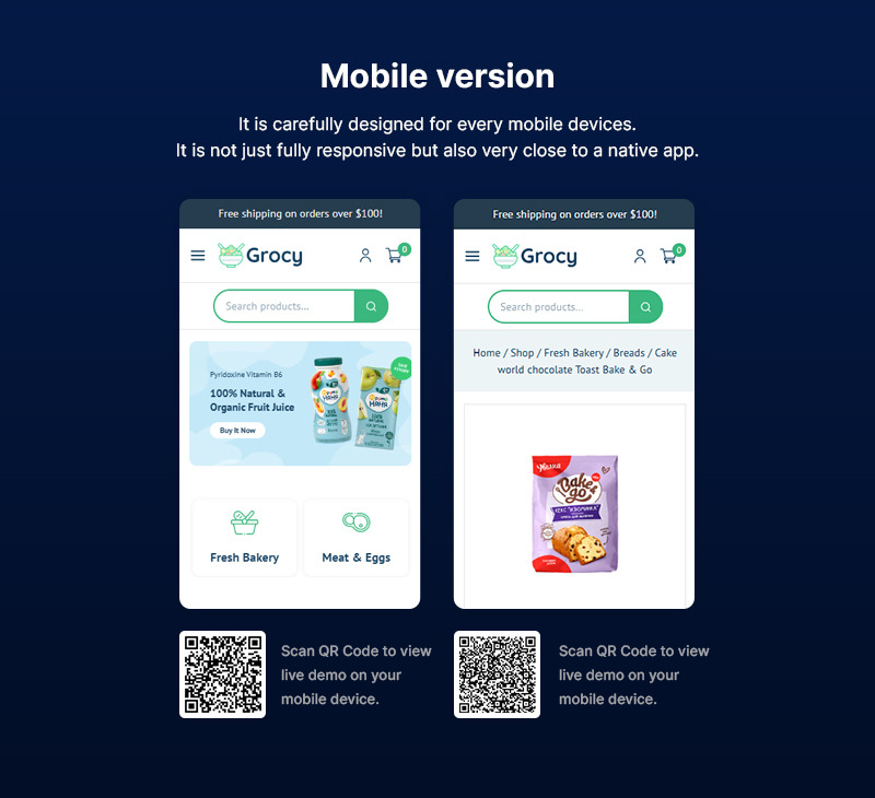 Grocy - Tema WordPress WooCommerce reattivo per negozi di alimentari e supermercati - Caratteristiche Immagine 3