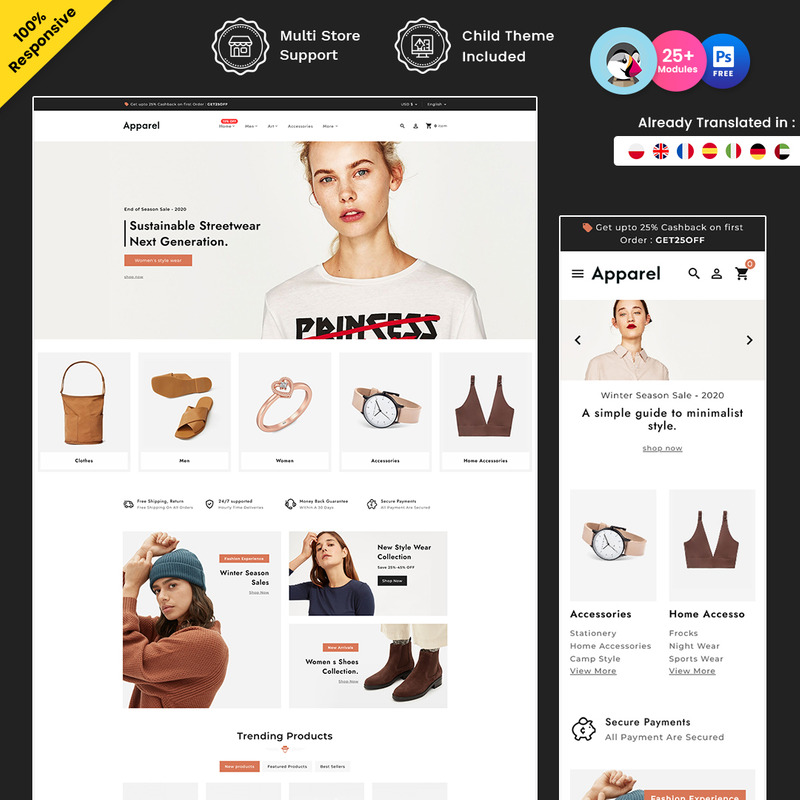 Odzież - Moda i Uroda Wielofunkcyjny sklep Prestashop - Obraz funkcji 1