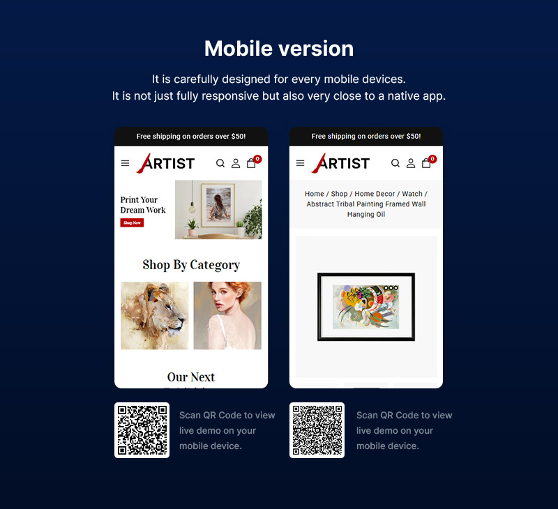 Artiste - Thème WooCommerce Responsive Elementor polyvalent pour l'art et la galerie - Caractéristiques de l’image 3