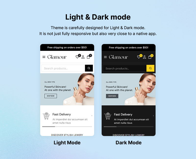 Glamour - Thème réactif WooCommerce Elementor pour les soins de la peau, la beauté et les cosmétiques - Caractéristiques de l’image 3