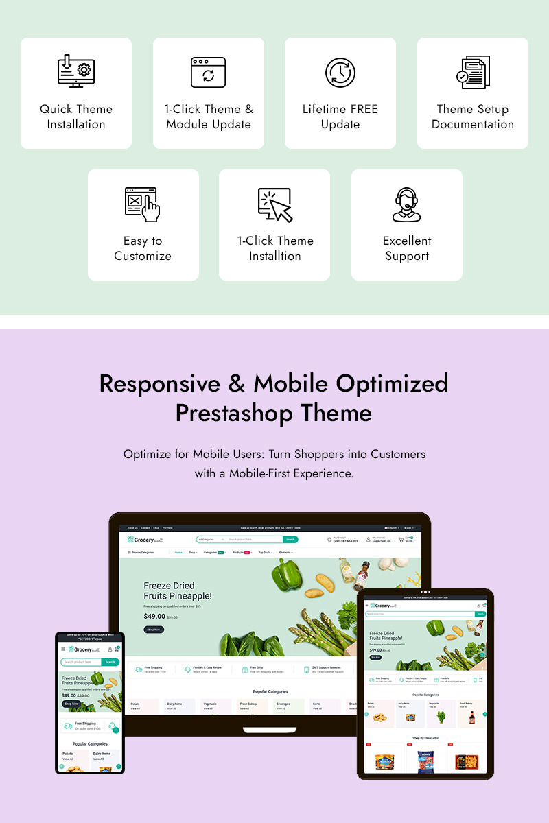 Mercearia – Tema responsivo para Prestashop Elementor para Vegetais, Hortaliças e Produtos Orgânicos - Features Image 1