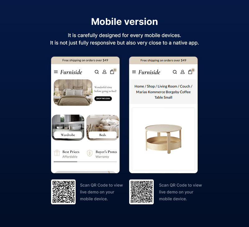 Furniside — Премиальная адаптивная тема WooCommerce Elementor для мебели и интерьера - Features Image 2