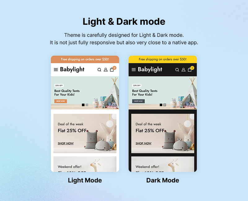 Babylight - Boutique WooCommerce Elementor pour la mode et les jouets pour enfants - Caractéristiques de l’image 3