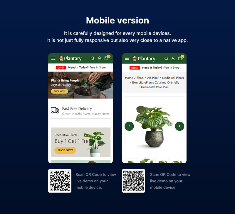 Plantary - Tema multiuso WooCommerec reattivo per piante, vivai e agricoltura - Caratteristiche Immagine 2