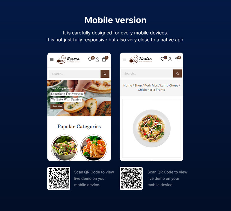 Restro - Suşi, Japon, Çin Restoranları Mağazası WooCommerce Elementor Teması - Features Image 3