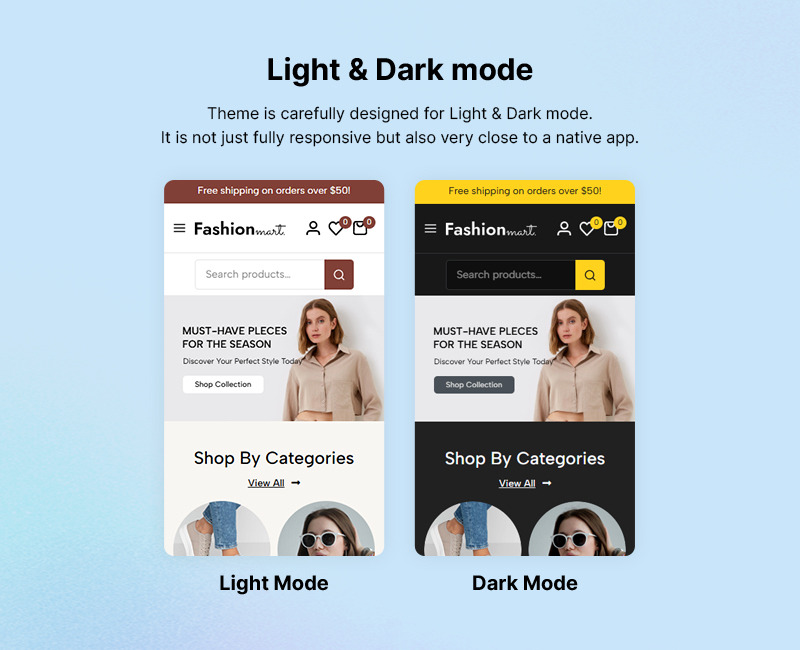 Fashionmart - Tema WooCommerce adaptable y multipropósito para tiendas de moda y ropa - Características Imagen 3