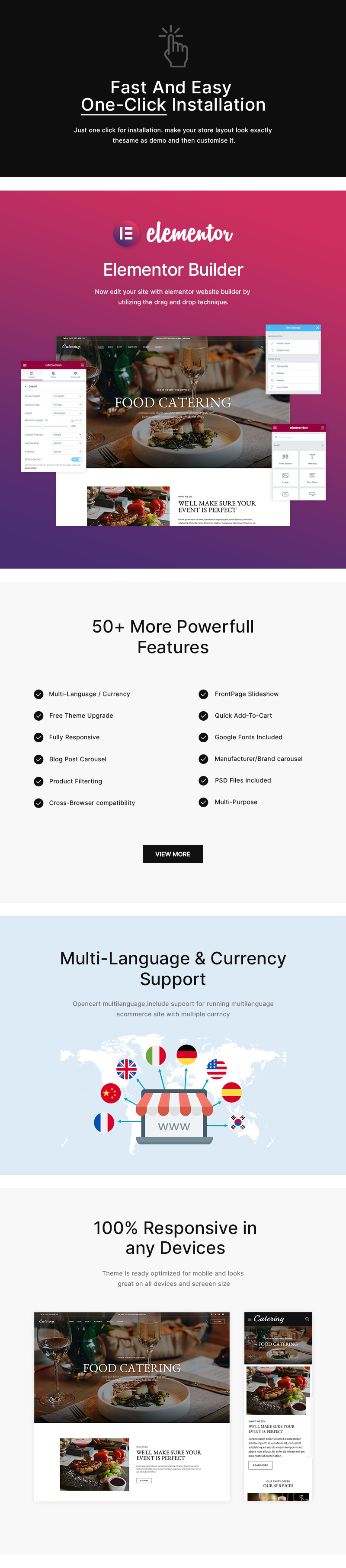 Catering - Wedding Planner, Personal Chef, Catering Company WordPress Theme + Elementor - Features Image 1