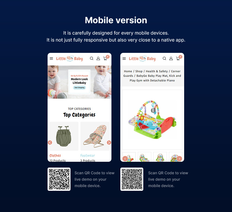LittleBaby - Магазин детской моды и игрушек Elementor WooCommerce - Features Image 2