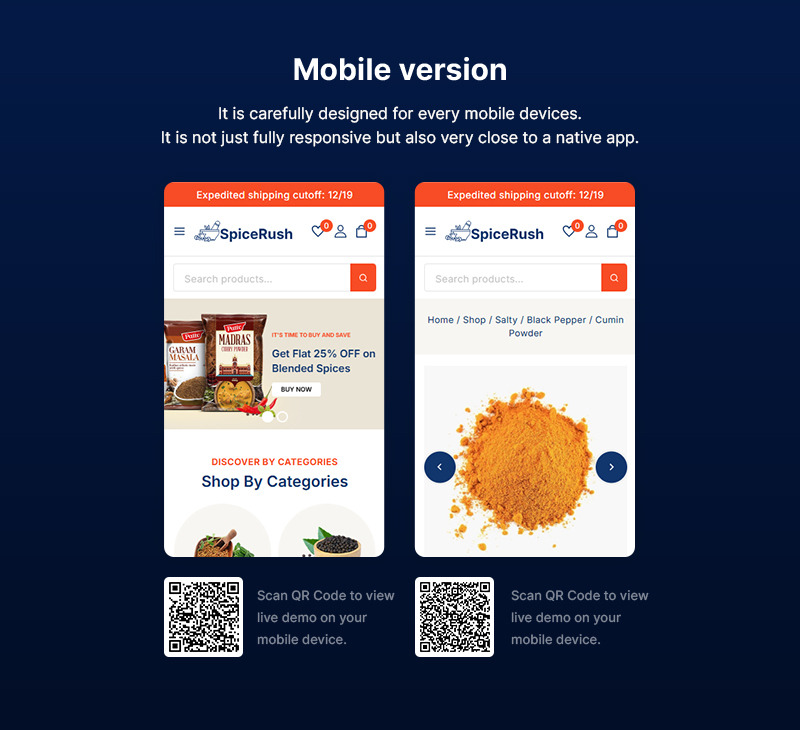 Spicerush — магазин специй и сухофруктов для Elementor WooCommerce. Адаптивная тема. - Features Image 2