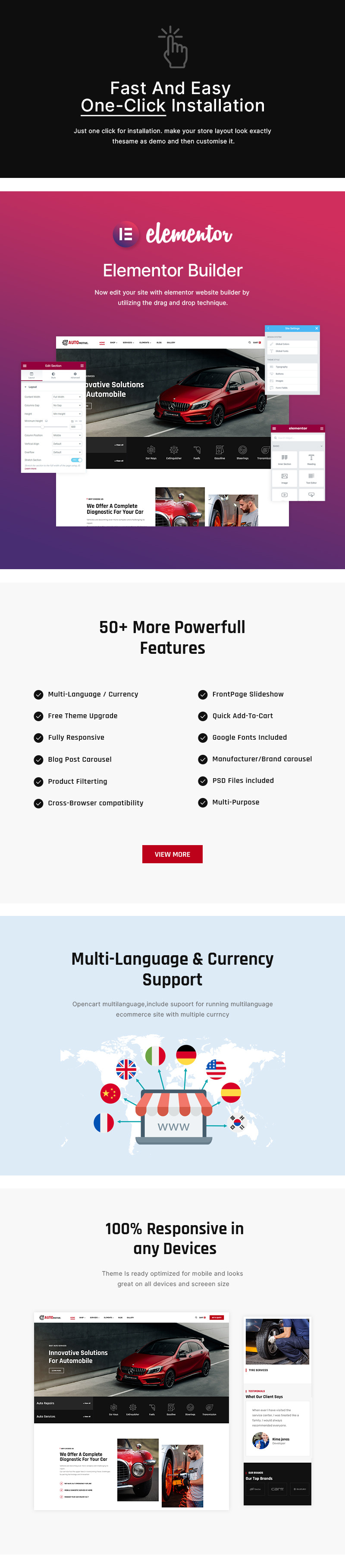 Automotive - Auto Mechanic and Car Repair WordPress Elementor Theme - Features Image 1