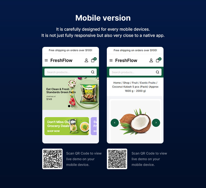 Freshflow — многоцелевой адаптивный магазин органических продуктов питания и бакалеи на WooCommerce - Features Image 2