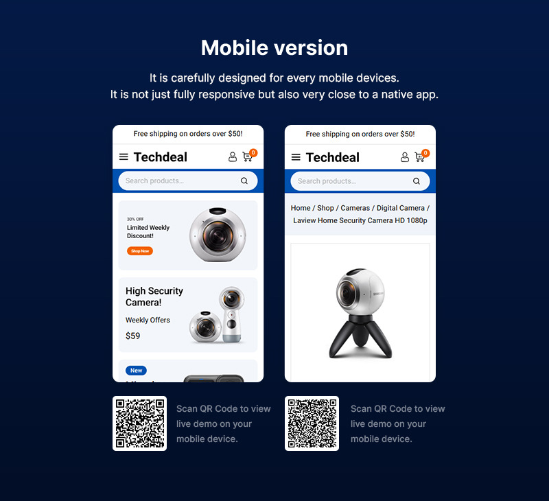 Techdeal - Tema WooCommerce MegaShop per negozi di elettronica, gadget e tecnologia - Caratteristiche Immagine 2