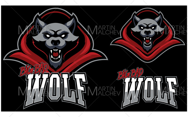 Big Bad Wolf Mascot Vector Illustration - Features Image 1