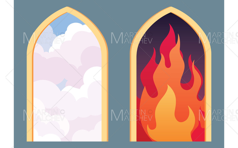 Heaven and Hell Vector Illustration - Features Image 1