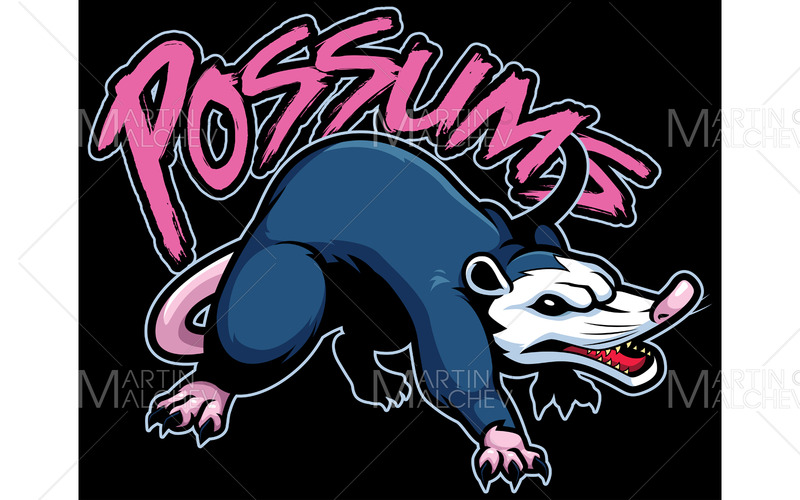 Possum équipe mascotte Vector Illustration - Caractéristiques de l’image 1