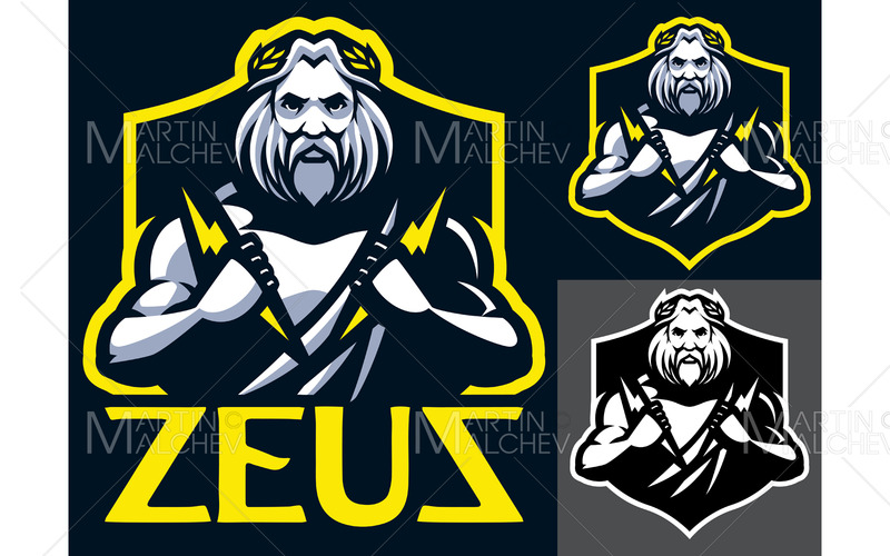 Zeus gud maskot vektorillustration - Features Image 1