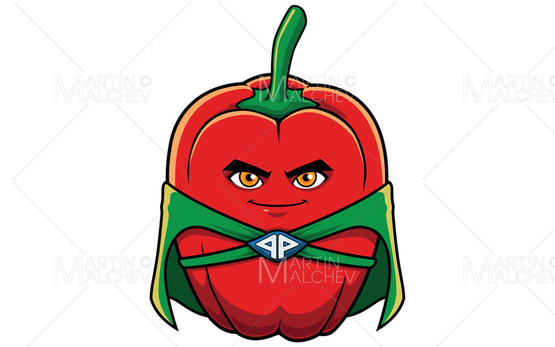 Peppar superhjälte maskot vektorillustration - Features Image 1
