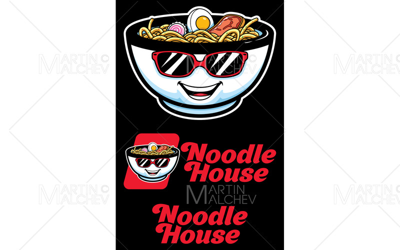 Nudel hus maskot vektorillustration - Features Image 1