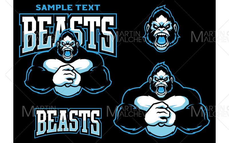Beasts Team maskot vektorillustration - Features Image 1