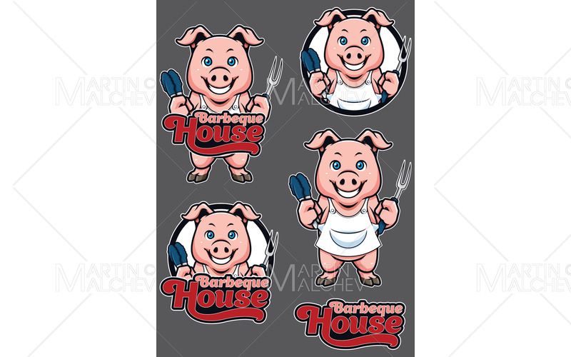 barbacoa, casa, mascota, vector, ilustración - Características Imagen 1