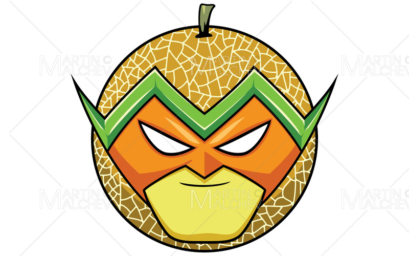 Melon superhjälte maskot vektorillustration - Features Image 1