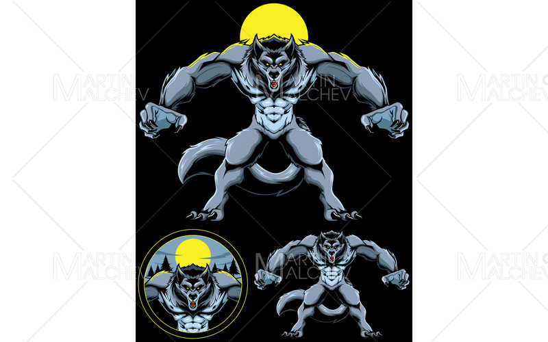 Varulv Fantasy Mascot Vector Illustration - Features Image 1