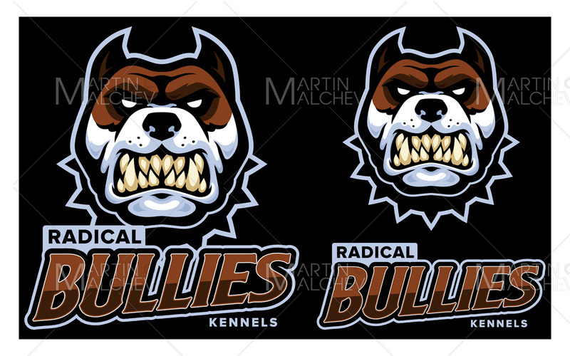 pitbulls, equipo, mascota, vector, ilustración - Características Imagen 1