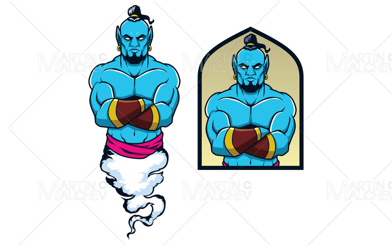 Genie Fantasy Mascot Vector Illustration - Features Image 1