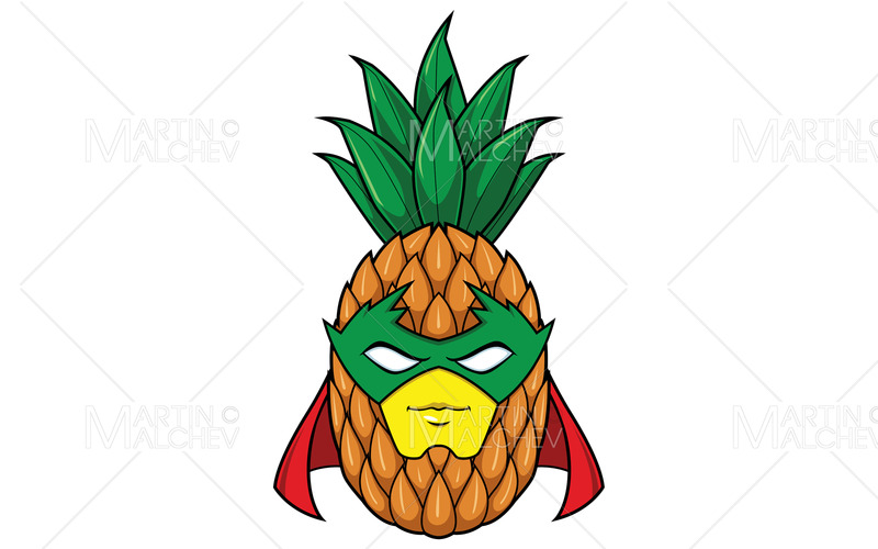 Ananas superhjälte maskot vektorillustration - Features Image 1