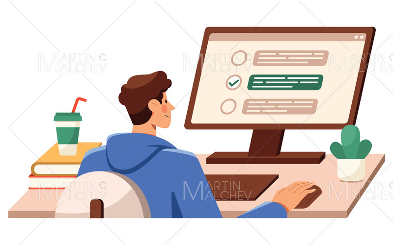 Online testundersökning vektorillustration - Features Image 1