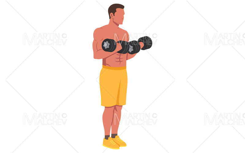 Hantlar Fitness Training Vektor Illustration - Features Image 1