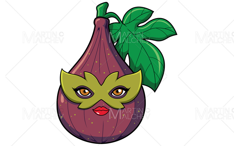 Fig Superhjälte maskot vektorillustration - Features Image 1