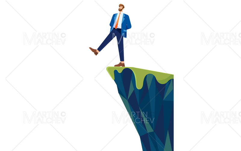 Över kanten på vit vektorillustration - Features Image 1