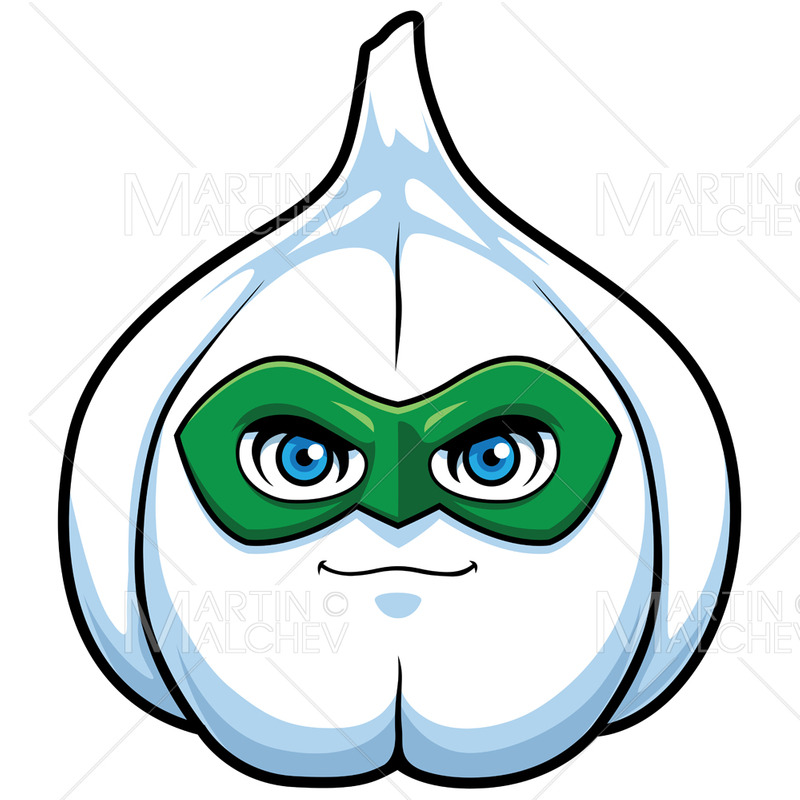 Vitlök superhjälte maskot vektorillustration - Features Image 1